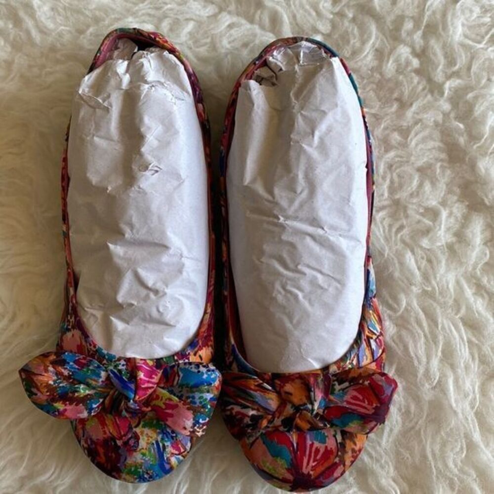 Floral ballet flats